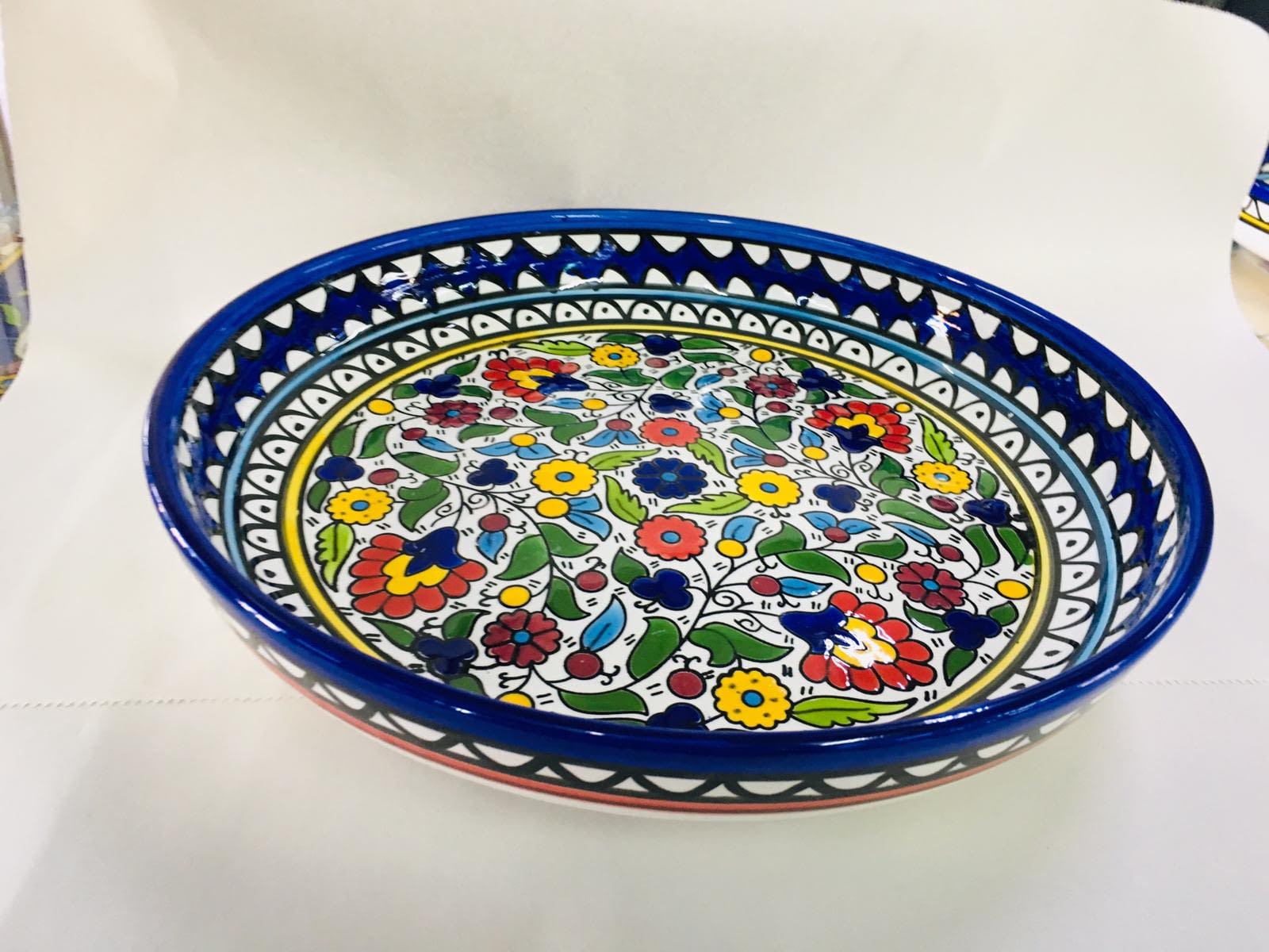 Ceramic Bowl Hebron Crafts Decorated With A Beautiful Color Palestine